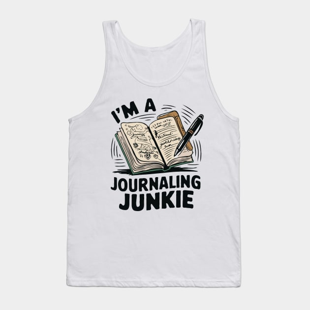 I'm A Journaling Junkie. Journaling Lover Tank Top by Chrislkf